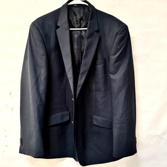 Kenneth Cole Reaction 44S Jacket Sports Coat Blue Black - Picture 4 of 8